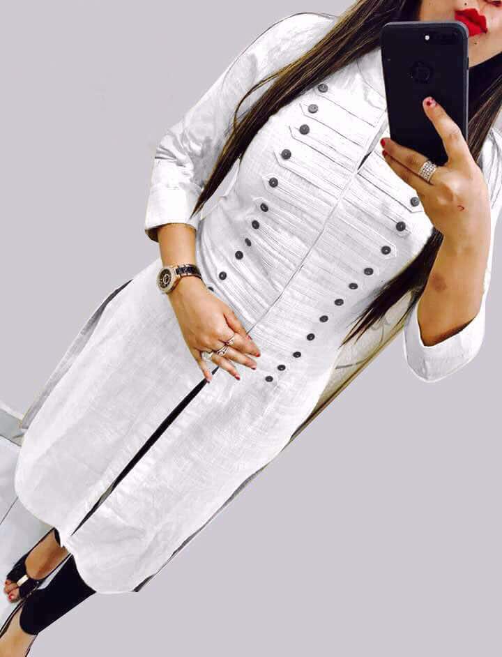 Magic Cotton Button Work Kurtis β¨πΈ